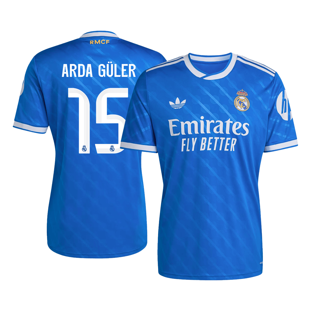 Camiseta ARDA GÜLER #15 Real Madrid 2025/26 Tercera Equipación - Versión Hincha