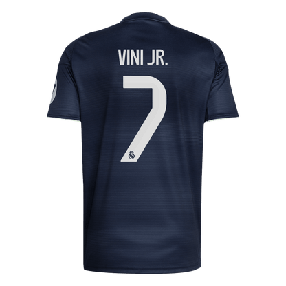 Tricouri Fotbal Real Madrid VINI JR. #7 Deplasare 2025/26 (mărime mare) - Premium
