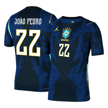 Camiseta Auténtica JOÃO PEDRO #22 Brazil 2026 Segunda Equipación Copa del Mundo - Version Jugador