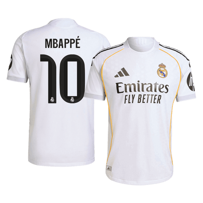Camiseta Auténtica MBAPPÉ #10 Real Madrid 2025/26 Primera Equipación-Versión Jugador
