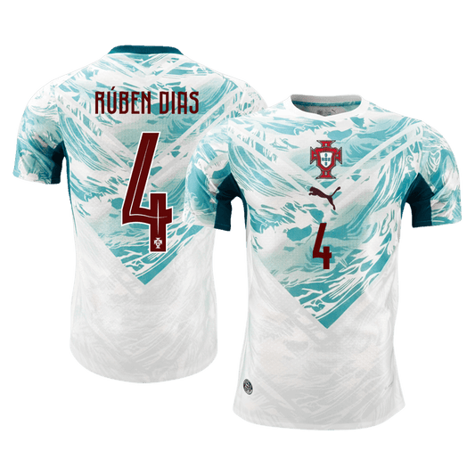 Camiseta Auténtica RÚBEN DIAS #4 Portugal 2026 Segunda Equipación Copa del Mundo - Version Jugador