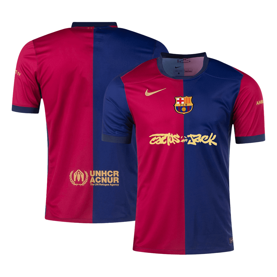 Camiseta Barcelona X Travis Scott 2024/25 Primera Equipación Hombre - Versión Hincha