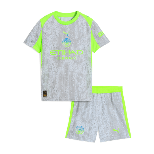Conjunto Infantil Manchester City 2025/26 Tercera Equipación camiseta de fútbol
