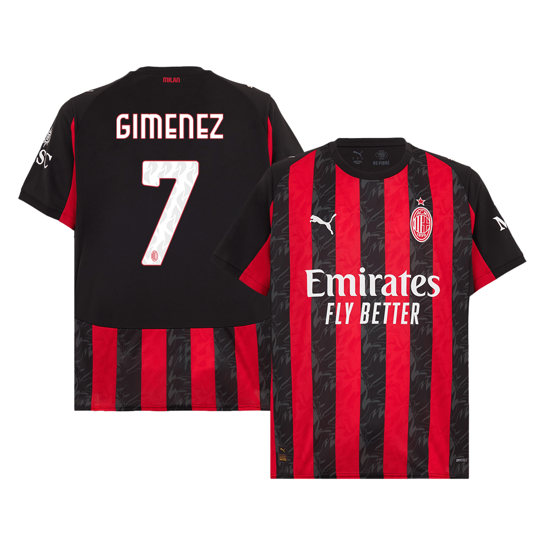 Tricouri Fotbal AC Milan GIMENEZ #7 Acasă 2025/26 (mărime mare) - Premium
