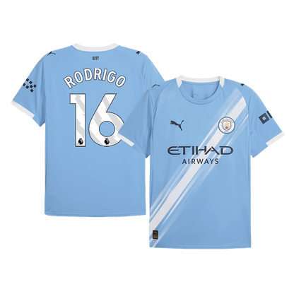 Camiseta RODRIGO #16 Manchester City 2025/26 Primera Equipación-Versión Hincha (Calidad Premium)