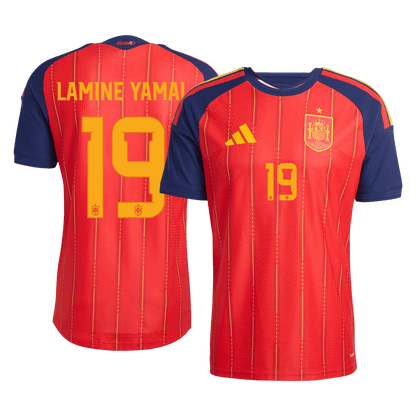 Camiseta Auténtica LAMINE YAMAL #19 Spain 2026 Primera Equipación Copa del Mundo - Version Jugador