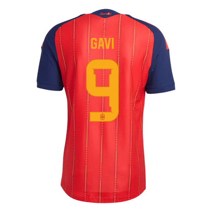 Camiseta Auténtica GAVI #9 Spain 2026 Primera Equipación Copa del Mundo - Version Jugador