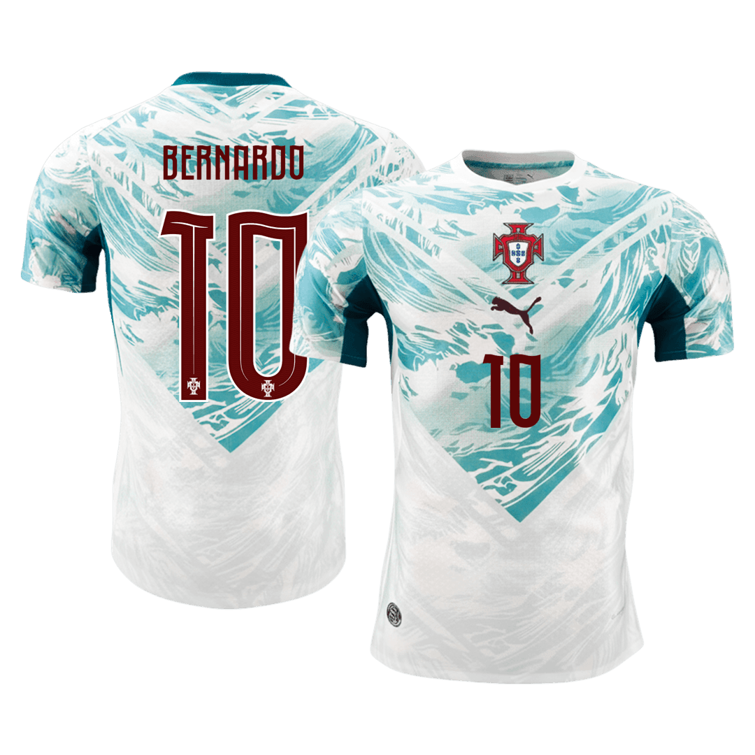 Camiseta Auténtica BERNARDO #10 Portugal 2026 Segunda Equipación Copa del Mundo - Version Jugador