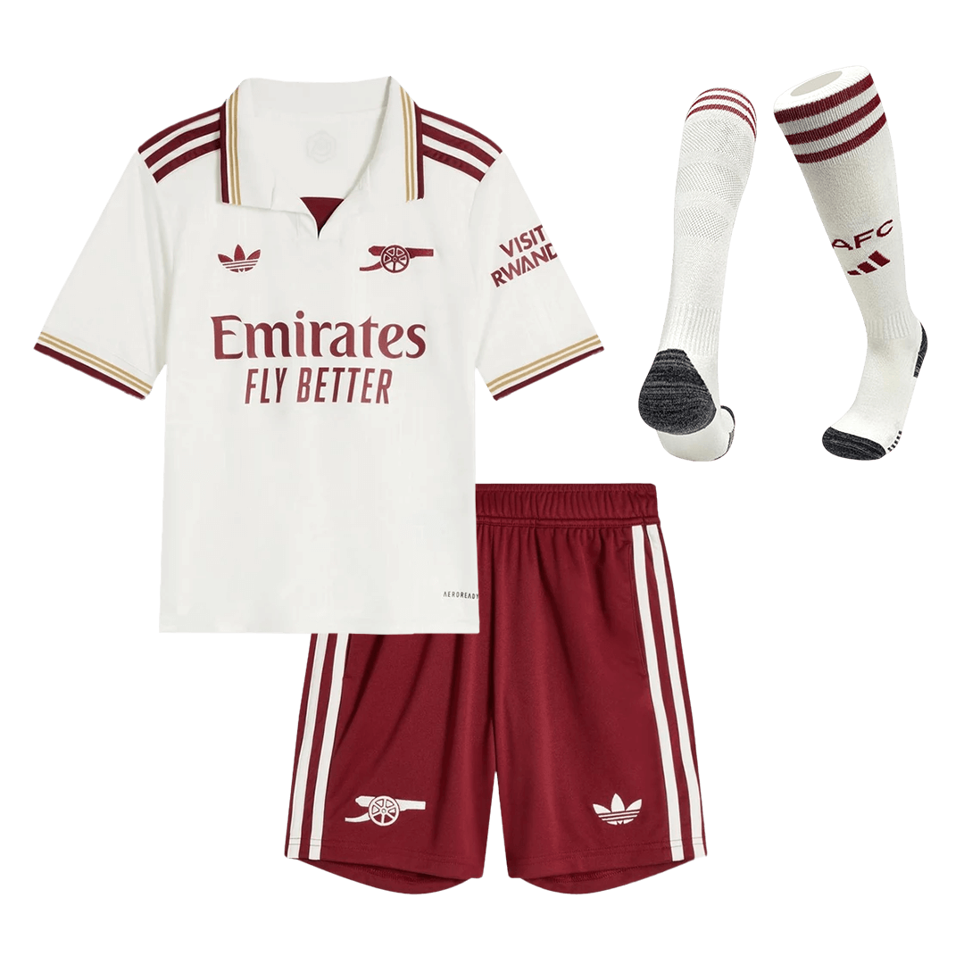Conjunto Infantil Completo Arsenal 2025/26 Tercera Equipación Kids camiseta de fútbol