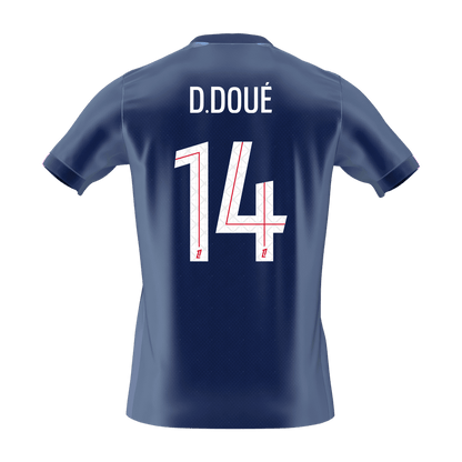 Calidad Premium Camiseta D.DOUÉ #14 PSG 2025/26 Primera Equipación-Versión Hincha-Camisetas Pasion Shop