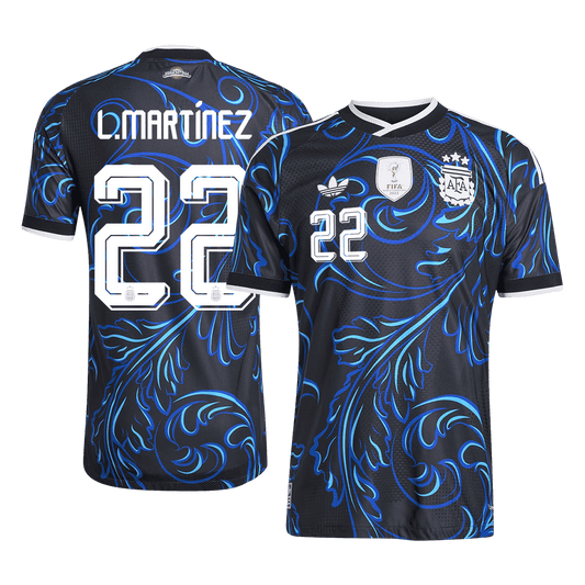 Camiseta Auténtica L. MARTÍNEZ #22 Argentina 2026 Segunda Equipación Copa del Mundo - Version Jugador