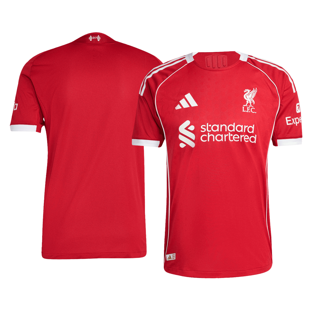 Camiseta Auténtica Liverpool 2025/26 Primera Equipación-Versión Jugador-Camisetas Pasion Shop