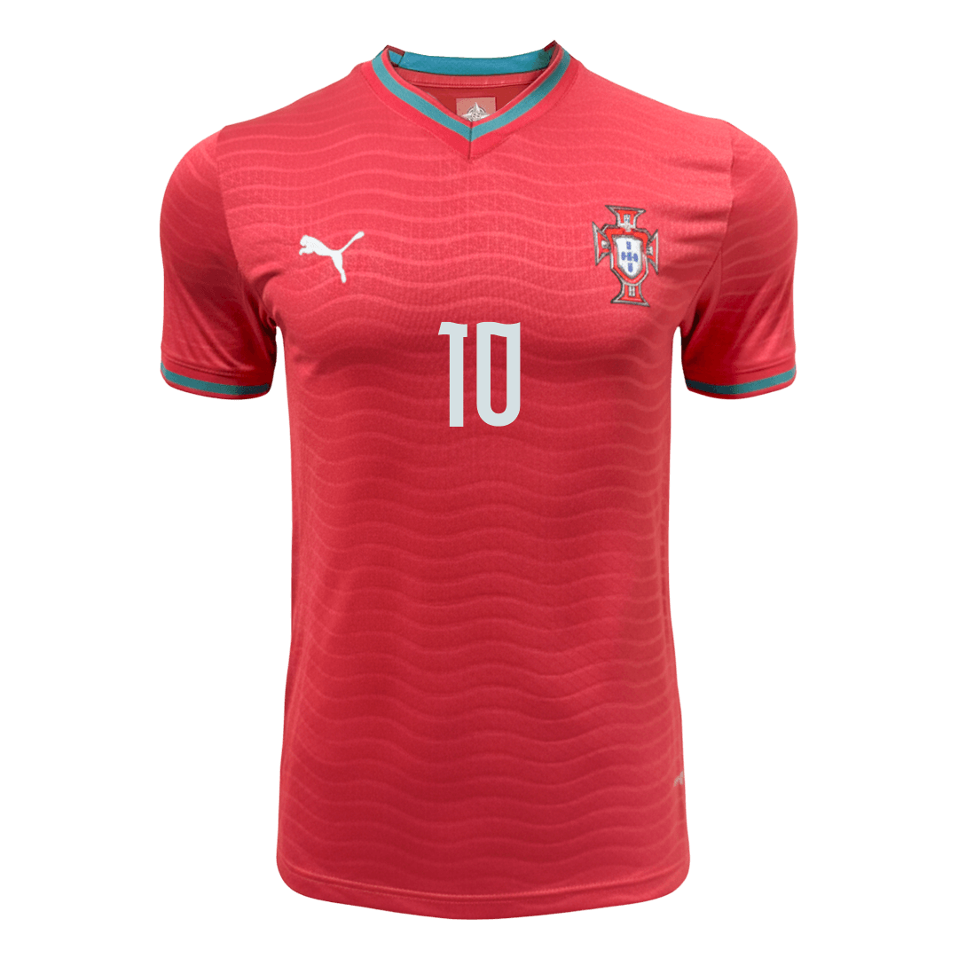 Camiseta Auténtica BERNARDO #10 Portugal 2026 Primera Equipación Copa del Mundo - Version Jugador