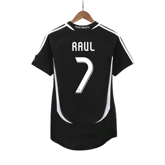 Camiseta Retro 2006/07 RAUL #7 Real Madrid Segunda Equipación Visitante Hombre - Versión Hincha 2025