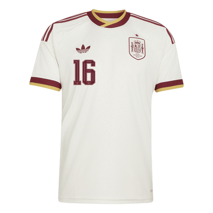 Camiseta RODRIGO #16 Spain 2026 Segunda Equipación Copa del Mundo - Versión Hincha