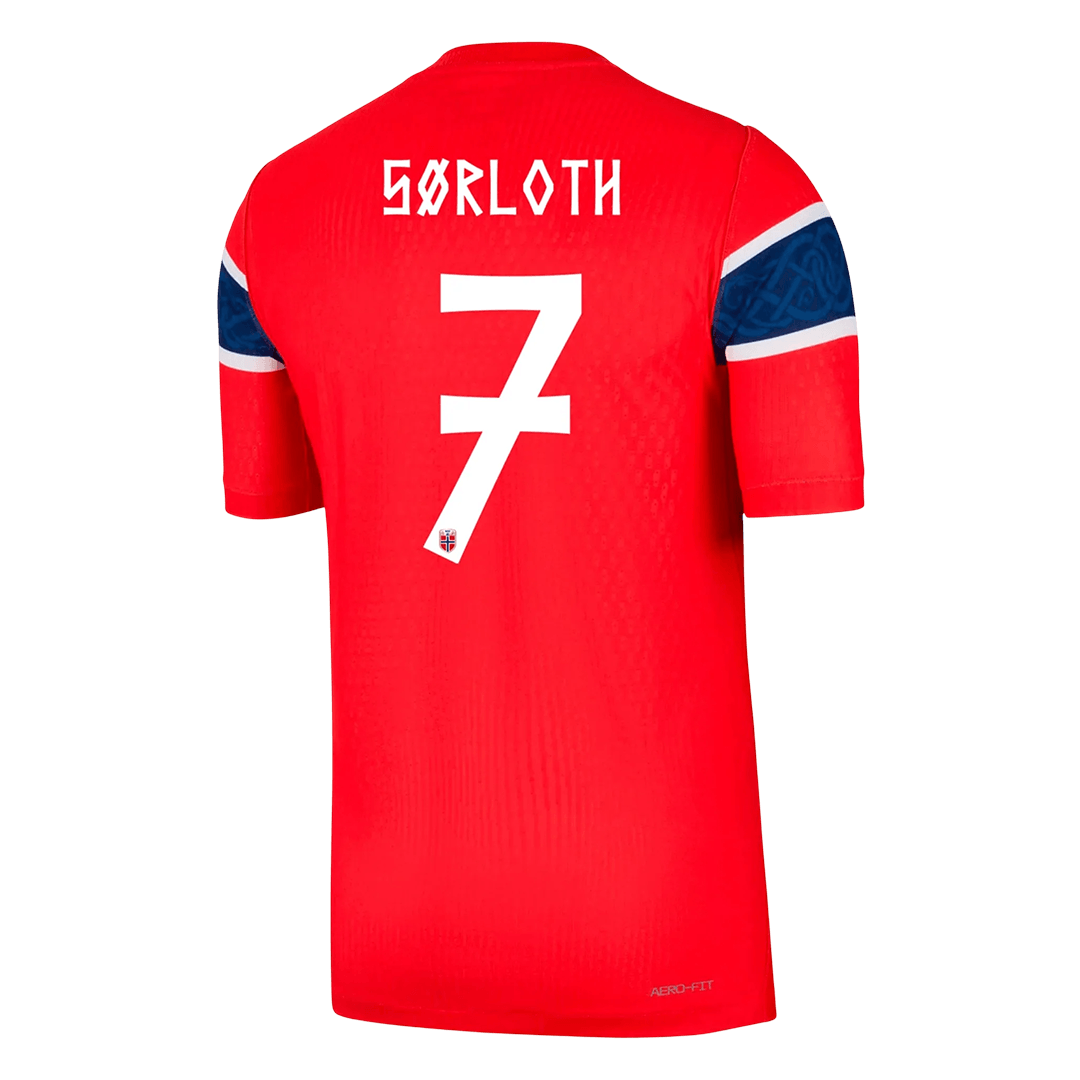 Camiseta Auténtica SØRLOTH #7 Norway 2026 Primera Equipación Copa del Mundo - Version Jugador