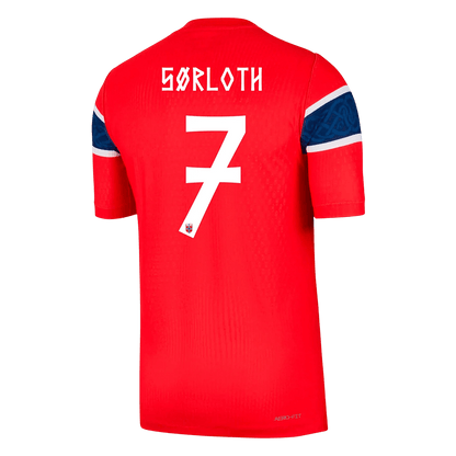 Camiseta Auténtica SØRLOTH #7 Norway 2026 Primera Equipación Copa del Mundo - Version Jugador