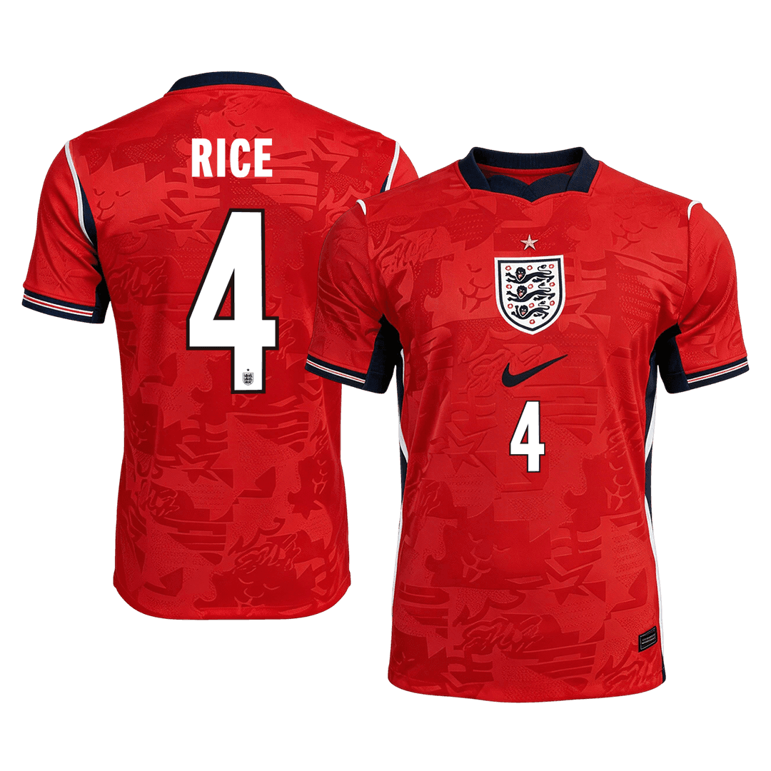 Camiseta Auténtica RICE #4 England 2026 Segunda Equipación Copa del Mundo - Version Jugador