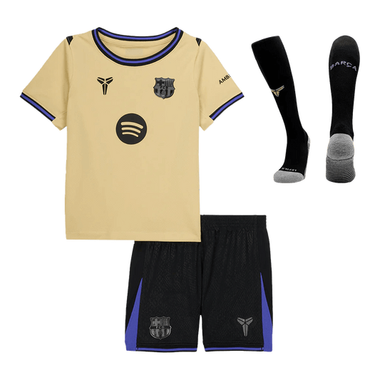 Conjunto Infantil Completo Barcelona 2025/26 Segunda Equipación Kids camiseta de fútbol