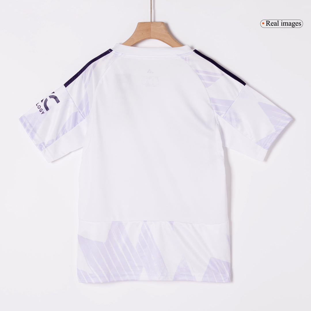Conjunto Infantil Completo Manchester United 2025/26 Segunda Equipación Kids-Camisetas Pasion Shop
