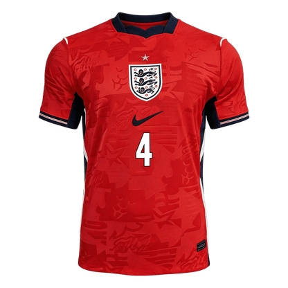 Camiseta RICE #4 England 2026 Segunda Equipación Copa del Mundo - Versión Hincha
