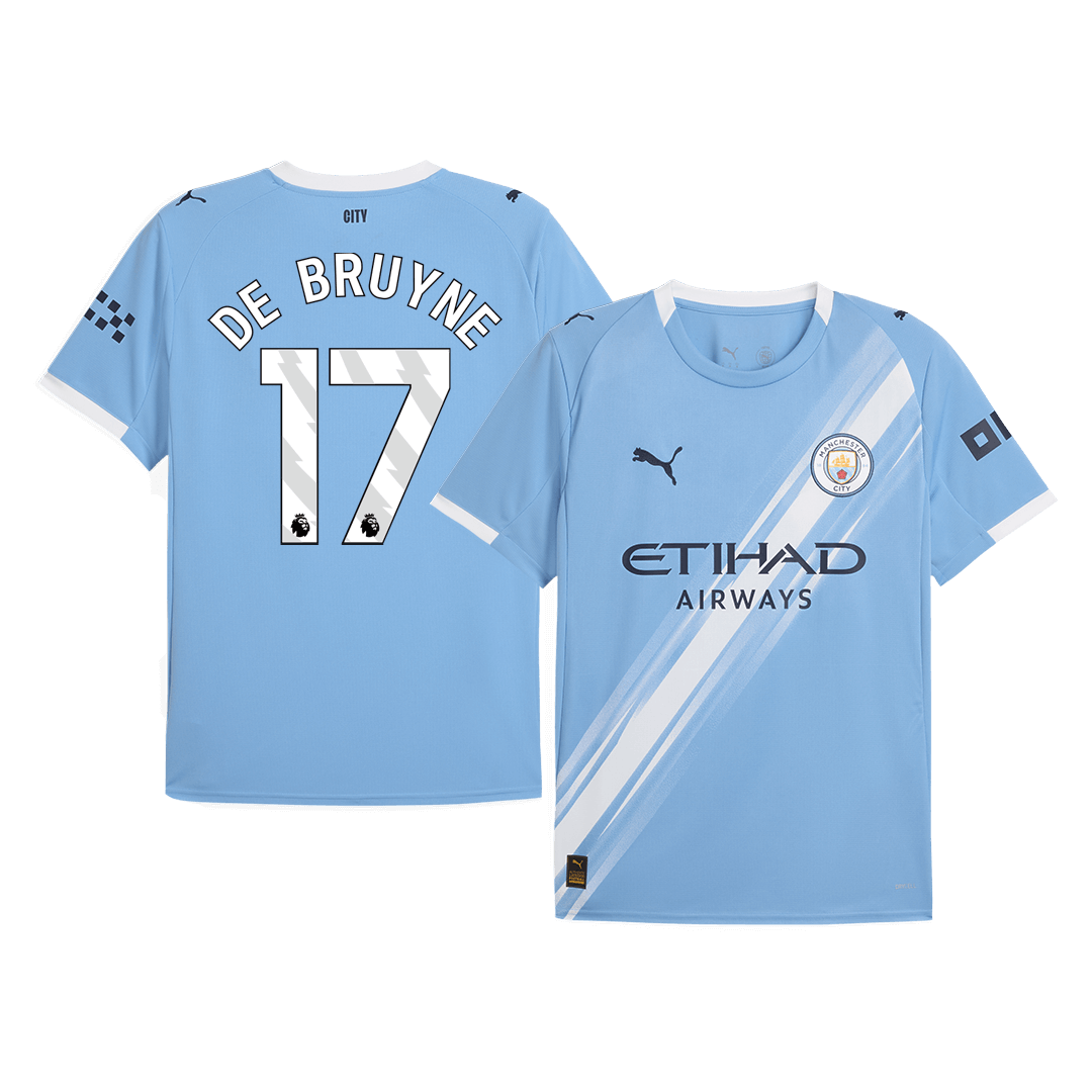 Tricouri Fotbal Manchester City DE BRUYNE #17 Acasă 2025/26 - Premium