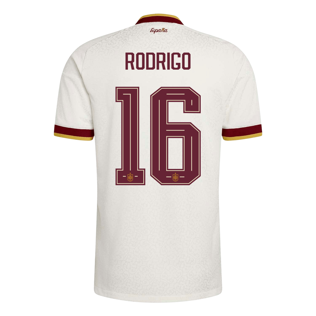Camiseta Auténtica RODRIGO #16 Spain 2026 Segunda Equipación Copa del Mundo - Version Jugador