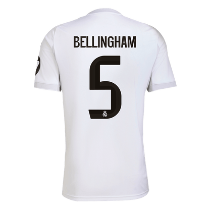 Tricouri Fotbal Real Madrid BELLINGHAM #5 Acasă 2025/26 - Premium