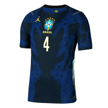 Camiseta Auténtica MARQUINHOS #4 Brazil 2026 Segunda Equipación Copa del Mundo - Version Jugador