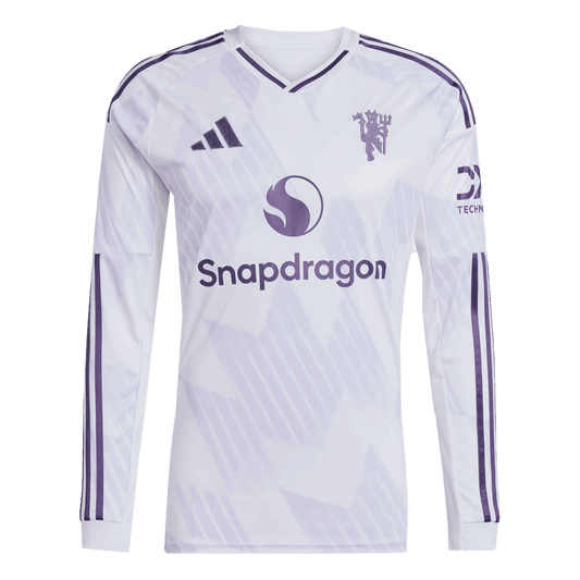 Camiseta Manga Larga Manchester United 2025/26 Segunda Equipación-Versión Hincha