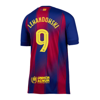 Tricouri Fotbal Barcelona LEWANDOWSKI #9 Acasă 2025/26 UCL - Premium (mărime mare)