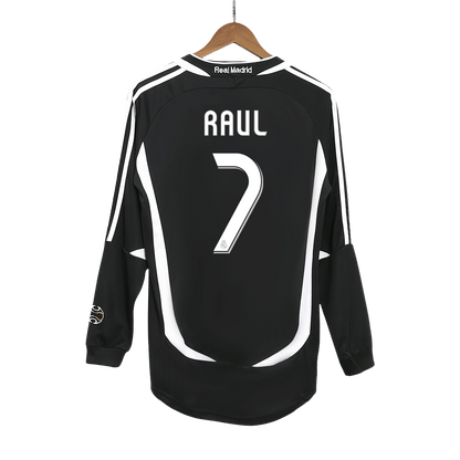 Retro 2006/07 RAUL #7 Real Madrid Segunda Equipación Manga Larga camiseta de fútbol 2025/26