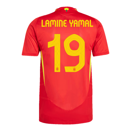 Auténtica LAMINE YAMAL #19 España 2024 Primera Equipacion - Version Jugador
