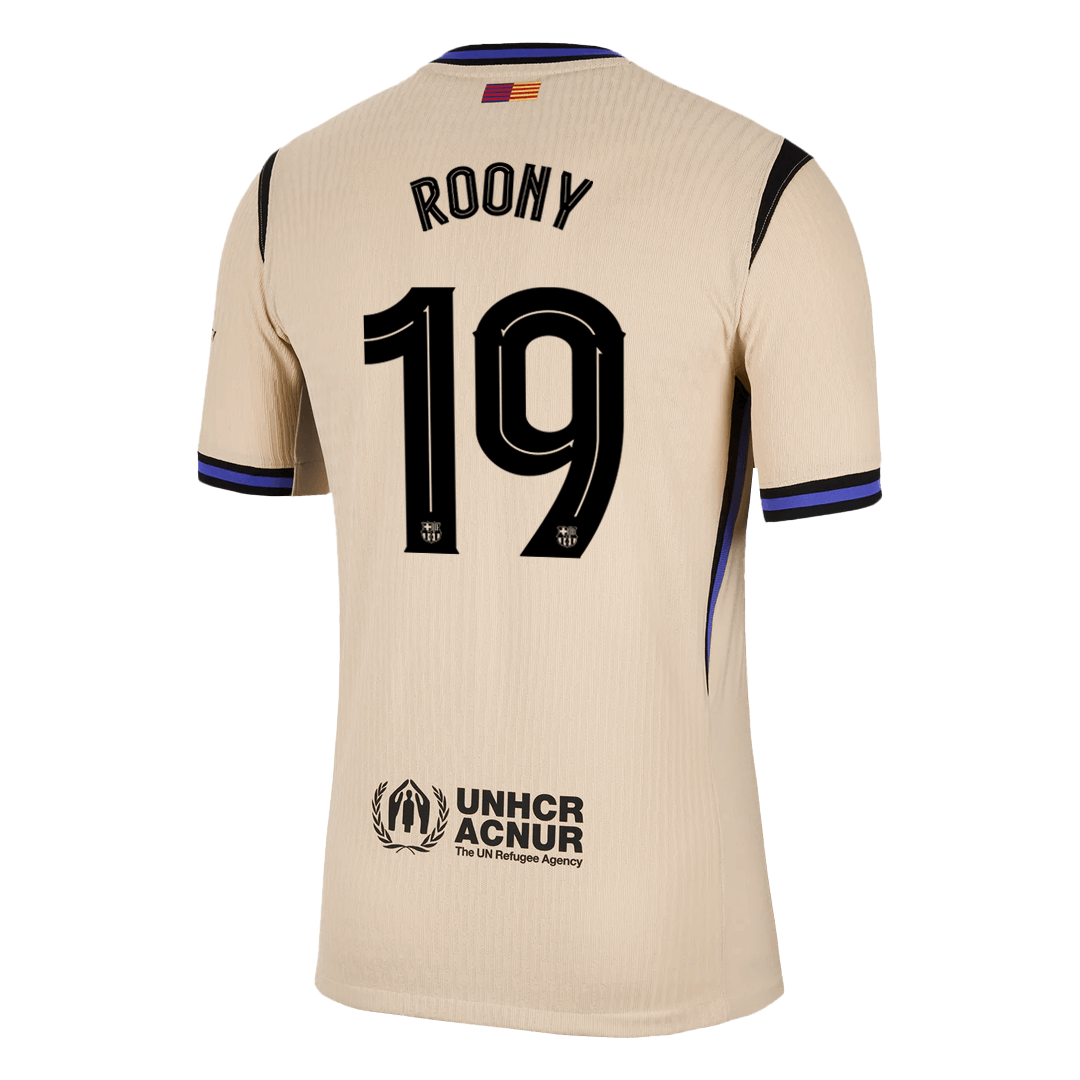 UCL Camiseta Auténtica ROONY #19 Barcelona 2025/26 Segunda Equipación - Version Jugador