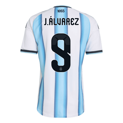 Camiseta Auténtica J.ÁLVAREZ #9 Argentina 2026 Primera Equipación Copa del Mundo - Version Jugador