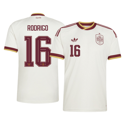 Camiseta RODRIGO #16 Spain 2026 Segunda Equipación Copa del Mundo - Versión Hincha
