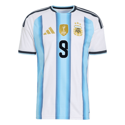 Camiseta Auténtica J.ÁLVAREZ #9 Argentina 2026 Primera Equipación Copa del Mundo - Version Jugador