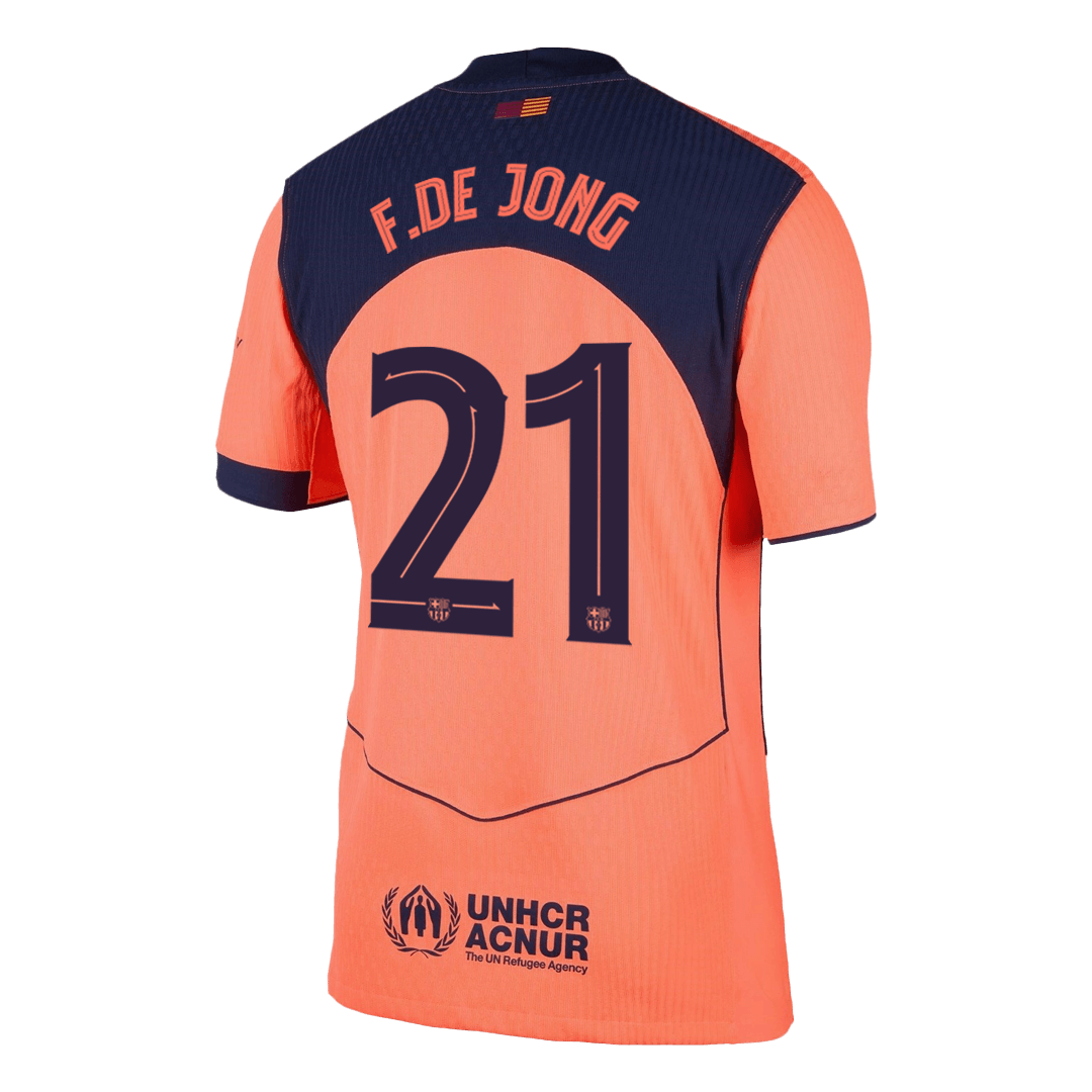UCL Camiseta Auténtica F.DE JONG #21 Barcelona 2025/26 Tercera Equipación -Versión Jugador-Camisetas Pasion Shop
