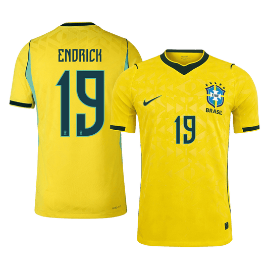 Camiseta Auténtica ENDRICK #19 Brazil 2026 Primera Equipación Copa del Mundo - Version Jugador
