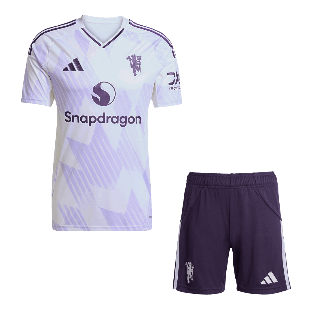 Conjunto Manchester United 
2025/26 Segunda Equipación (Camiseta + Pantalón Corto)