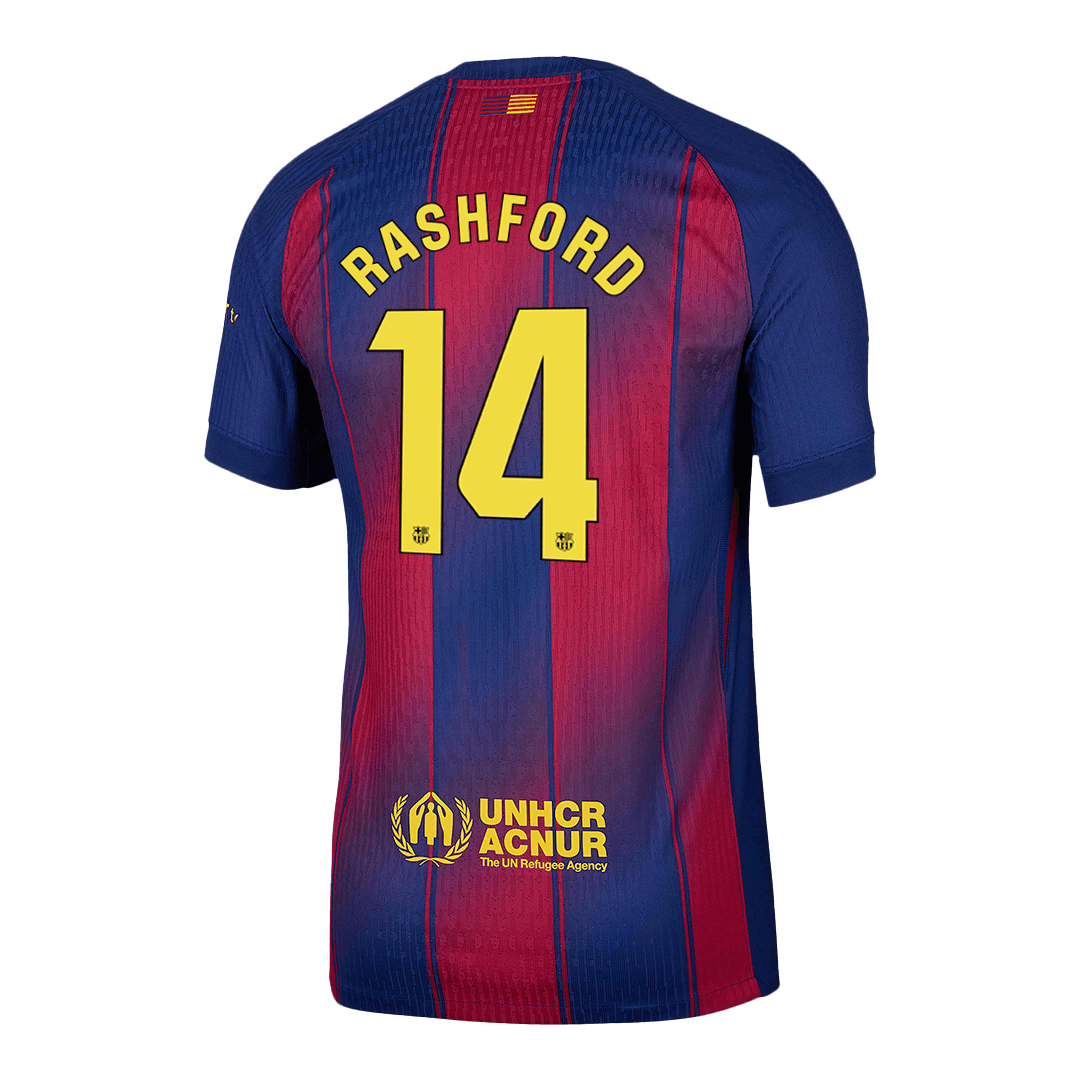 Camiseta Auténtica RASHFORD #14 Barcelona 2025/26 Primera Equipación-Versión Jugador-Camisetas Pasion Shop