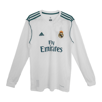 Camiseta Retro 2017/18 BENZEMA #9 Real Madrid Primera Equipación Manga Larga