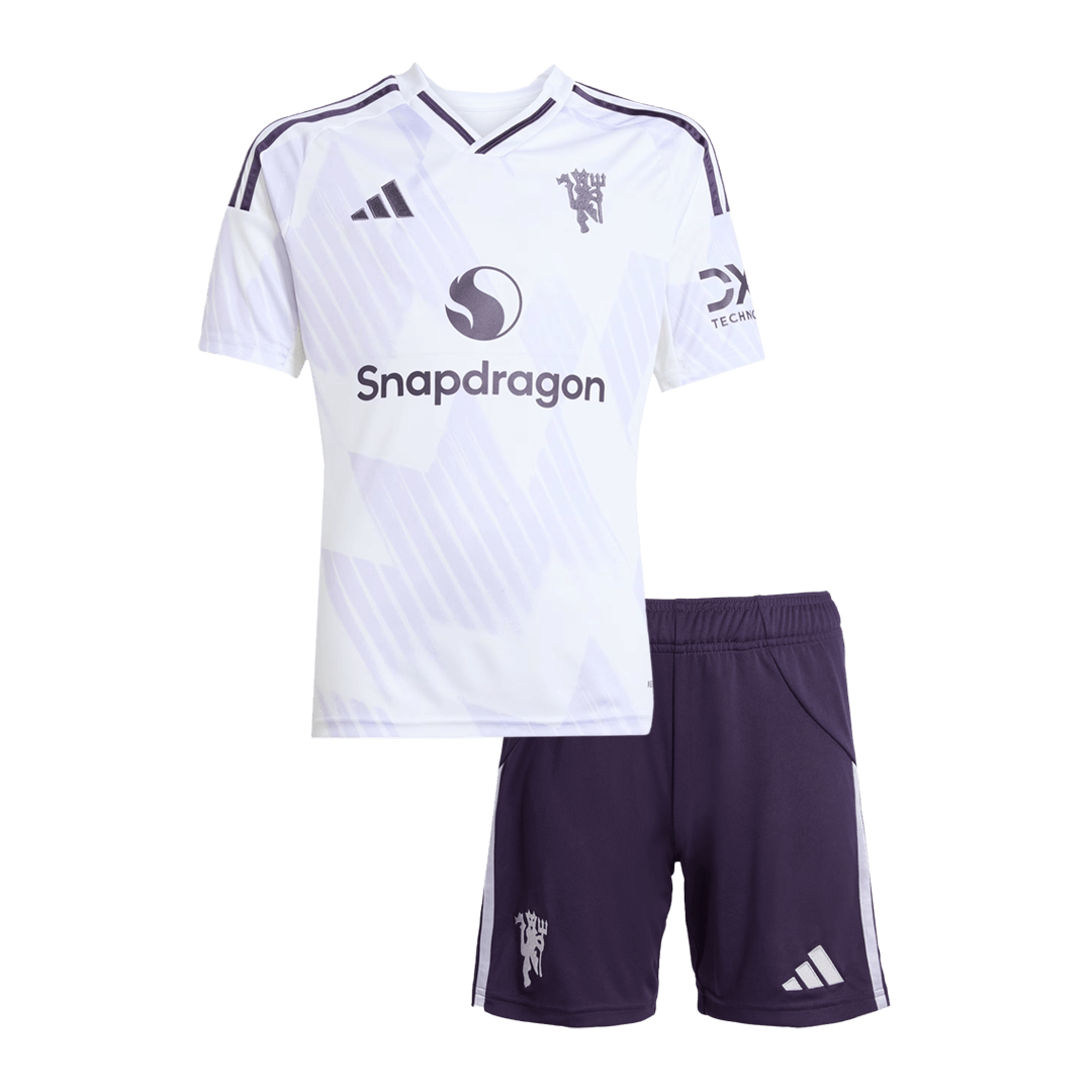 Miniconjunto Manchester United 2025/26 Segunda Equipación Niño camiseta de fútbol