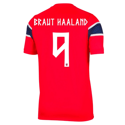 Camiseta BRAUT HAALAND #9 Norway 2026 Primera Equipación Copa del Mundo - Versión Hincha