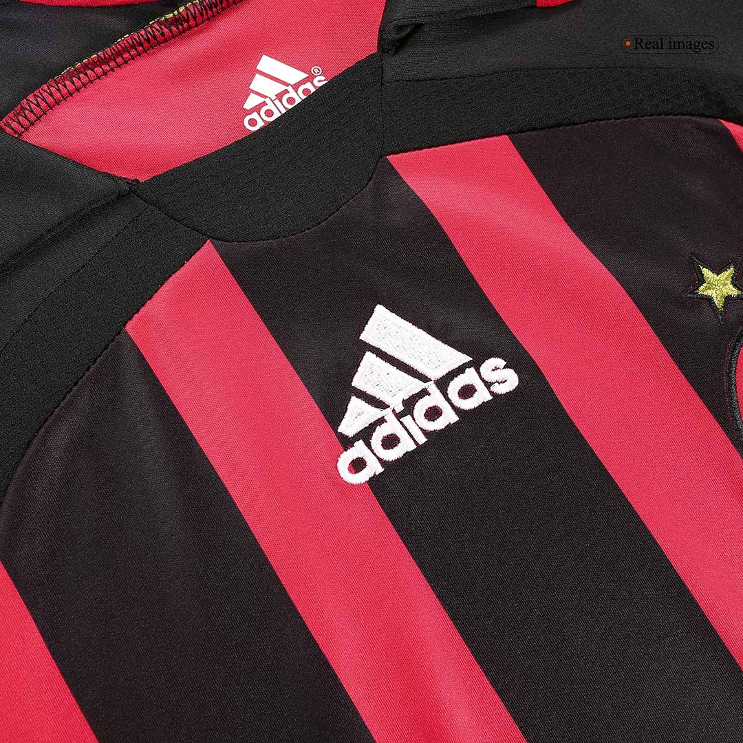 Tricouri Fotbal Vintage AC Milan Acasă 2006/07 Mânecă Lungă