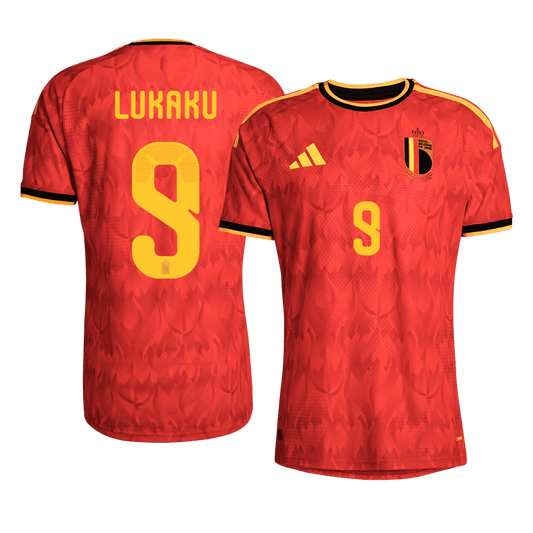 Camiseta Auténtica LUKAKU #9 Belgium 2026 Primera Equipación Copa del Mundo - Version Jugador