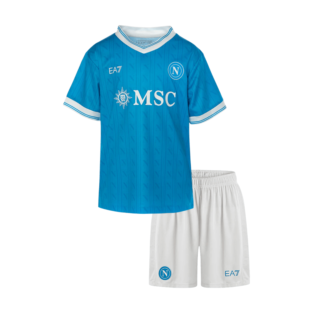 Conjunto Infantil Napoli 2025/26 Primera Equipación camiseta de fútbol