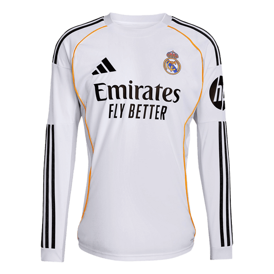 Camiseta Manga Larga Real Madrid 2025/26 Primera Equipación-Versión Hincha