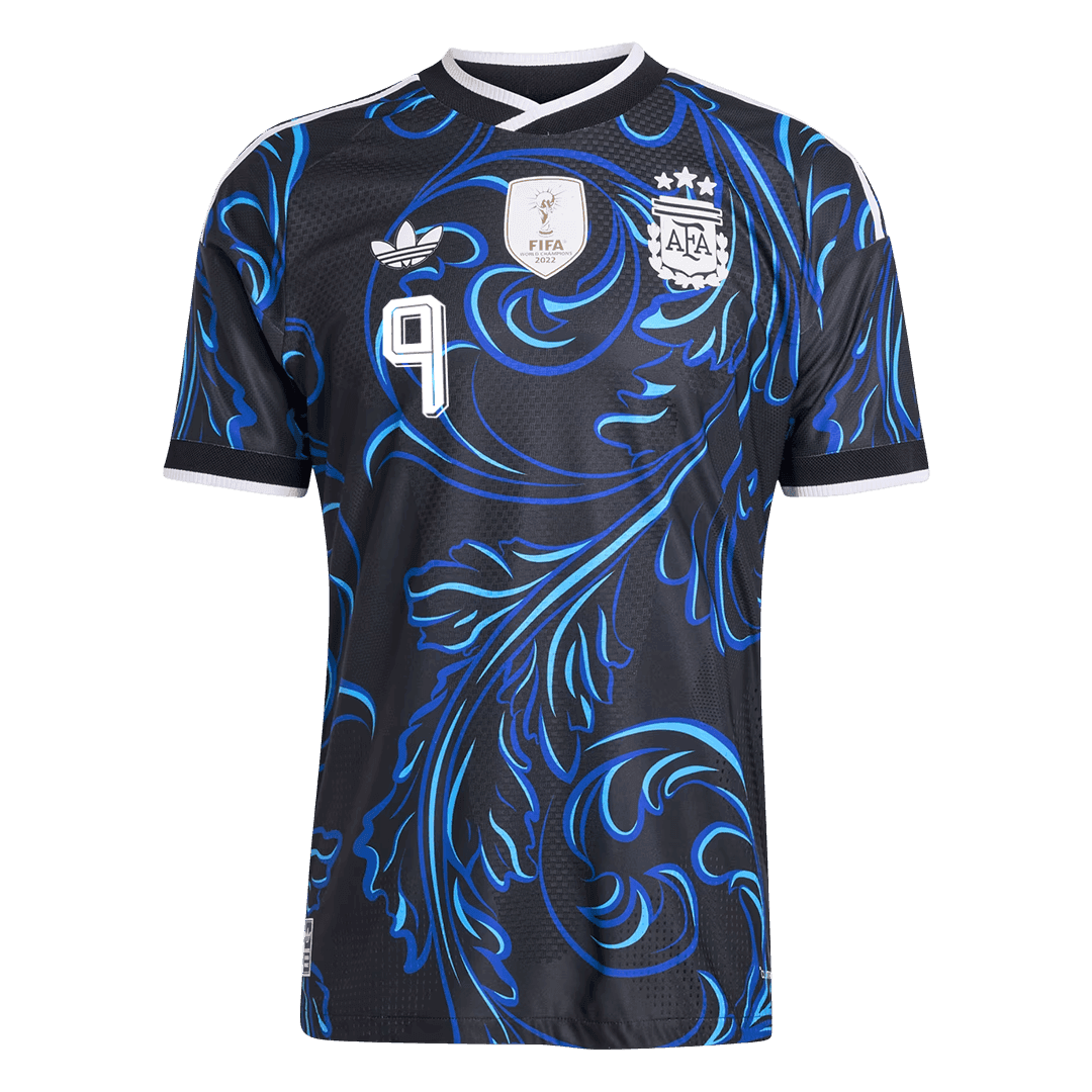 Camiseta Auténtica J. ÁLVAREZ #9 Argentina 2026 Segunda Equipación Copa del Mundo - Version Jugador