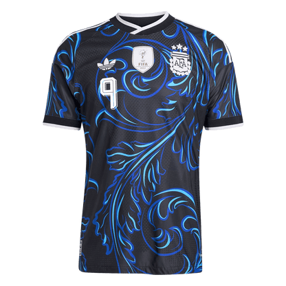 Camiseta Auténtica J. ÁLVAREZ #9 Argentina 2026 Segunda Equipación Copa del Mundo - Version Jugador
